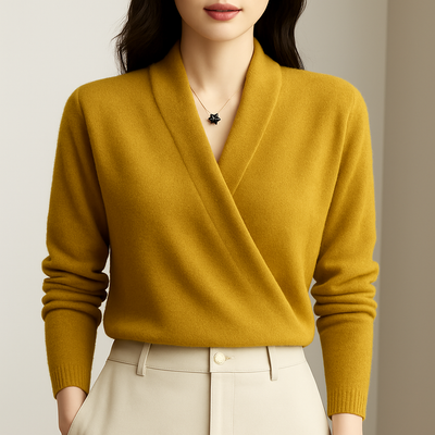 Haut Croisé En Cachemire