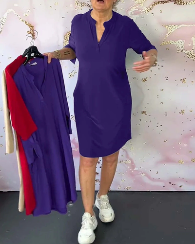 Robe Fit À Décolleté En V Avec Poches