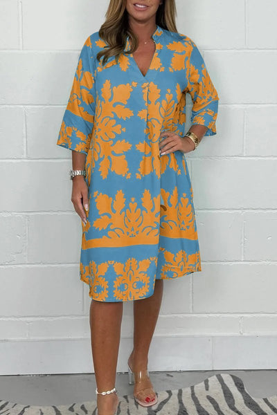 Robe Rayonnante En Col V