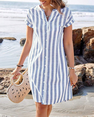 Robe Chemise Rayée Élégante