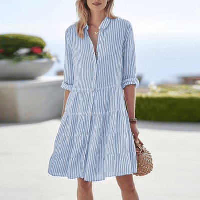 Robe Chemise Élégante Rayée & Légère