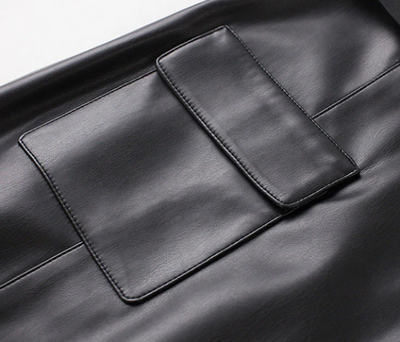 Jupe À Boucles En Cuir