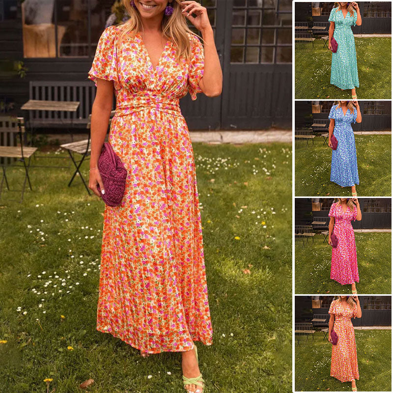 Robe Orée Classique À Col En V