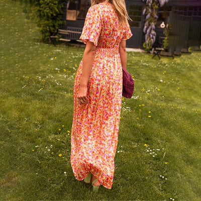 Robe Orée Classique À Col En V