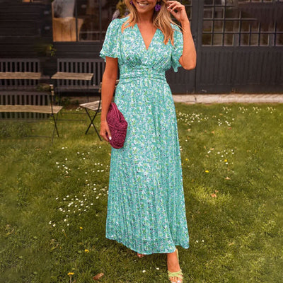 Robe Orée Classique À Col En V