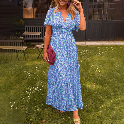 Robe Orée Classique À Col En V