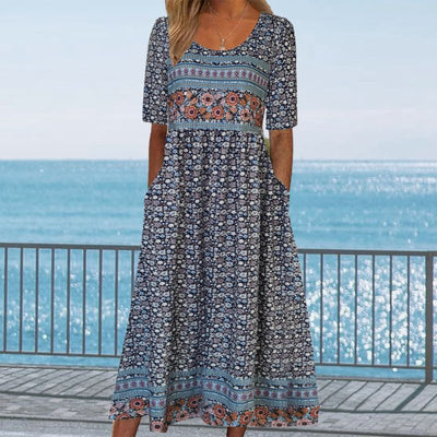 Robe Bohème Élégante En Coton Doux