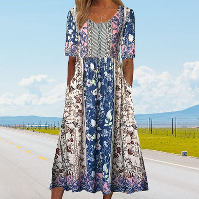 Robe Bohème Élégante En Coton Doux