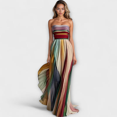 Robe Longue En Tissu Premium