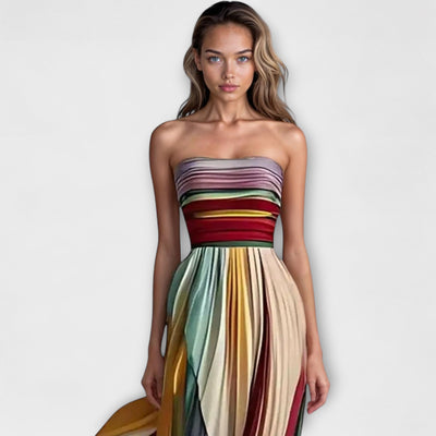 Robe Longue En Tissu Premium