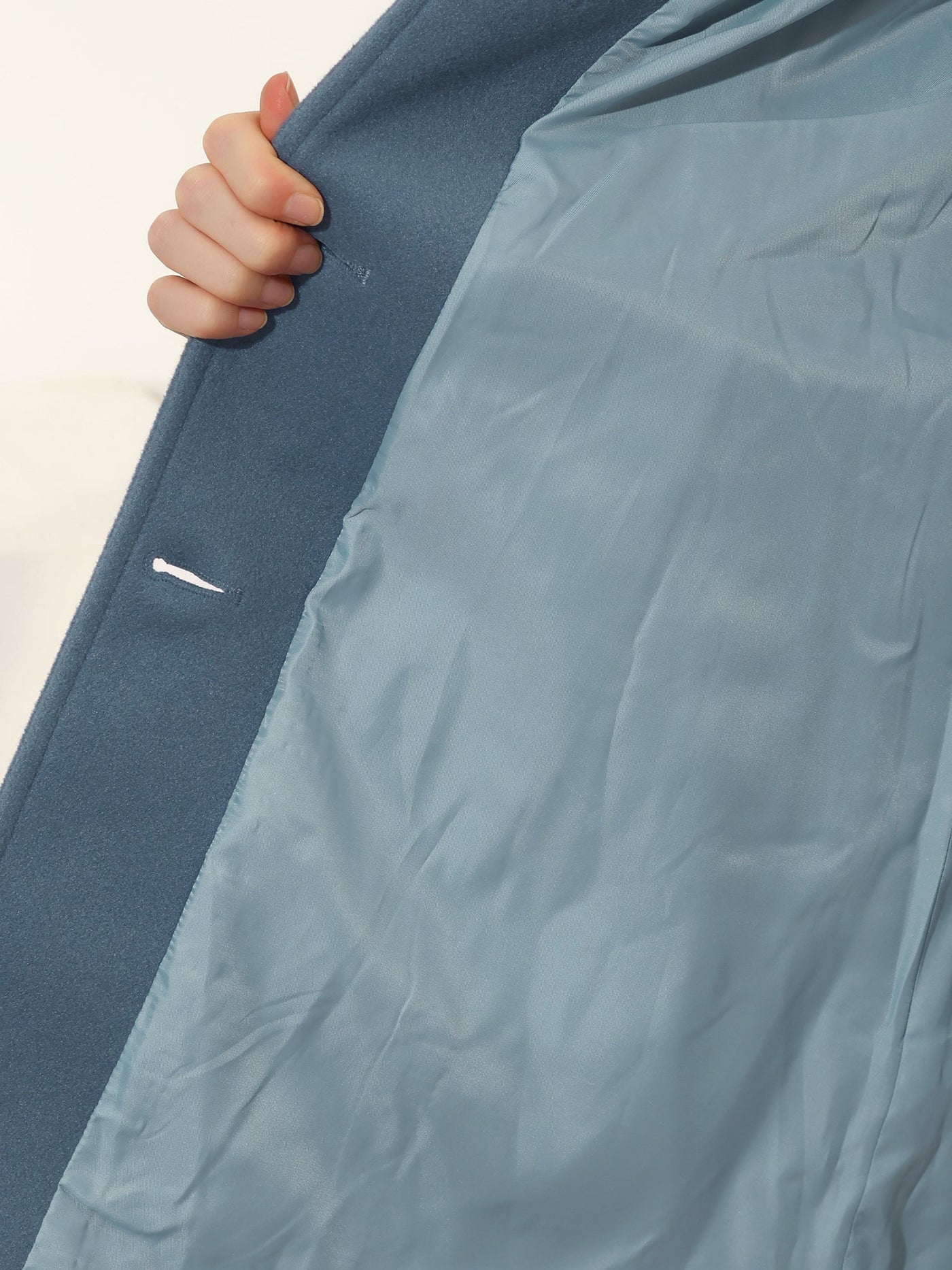 Manteau 3/4 En Laine À Boutonnage Simple